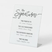 Signe De Table Modern Script Signature Drinks Event (Recto)