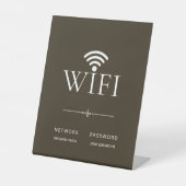 Signe De Table Modern Simple WiFi Network Password Sign Brown (Recto)