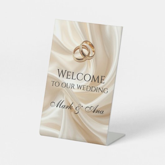 Signe De Table Modern Wedding Welcome Sign (Recto)