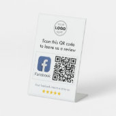 Signe De Table Modern White Minimalist Facebook QR Code Review (Recto)