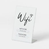 Signe De Table Modern Wifi Password Network (Recto)