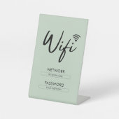 Signe De Table Modern Wifi Password Network  (Recto)