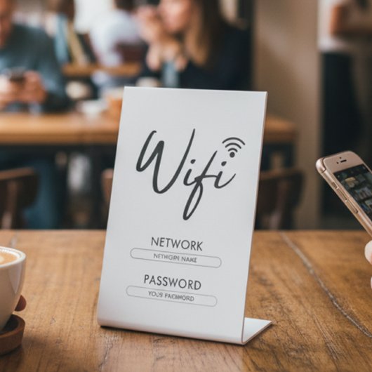 Signe De Table Modern Wifi Password Network
