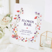 Signe De Table Modern Wildflower Bridal Shower Flower Bar