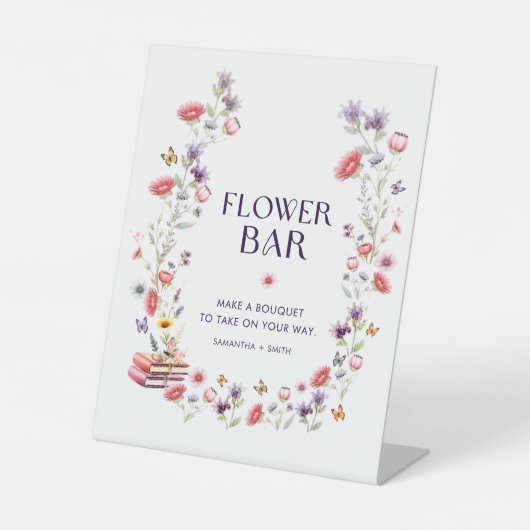 Signe De Table Modern Wildflower Bridal Shower Flower Bar (Recto)