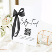 Signe De Table Moderne Black Bow QR Code College Fonds Graduation