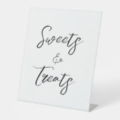 Signe De Table Moderne blanc noir Script Sweets Traitements Maria (Recto)