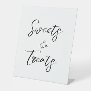 Signe De Table Moderne blanc noir Script Sweets Traitements Maria