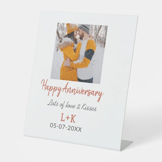 Signe De Table Moderne boho joyeux anniversaire ajouter nom date (Recto)