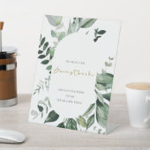 Signe De Table Moderne Chic vert feuillage Tropical Mariage (In SItu)