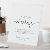Signe De Table Moderne dans la mémoire aimée Élégant Mariage de s (In SItu)