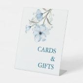 Signe De Table Moderne Elegant Chic Dusty Mariage bleu (Recto)