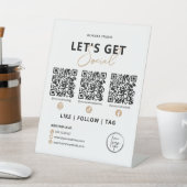 Signe De Table Moderne Elégant Obtenons Social QR Code (In SItu)