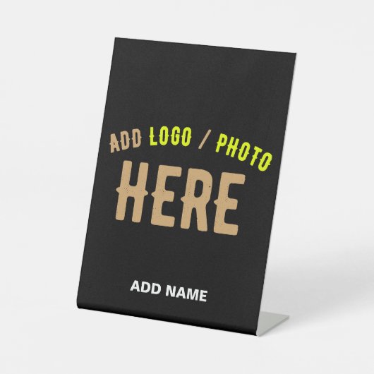 SIGNE DE TABLE MODERNE ET MODERNE PERSONNALISABLE NOIR VÉRIFIÉ (Recto)