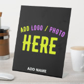 SIGNE DE TABLE MODERNE ET MODERNE PERSONNALISABLE NOIR VÉRIFIÉ (In SItu)