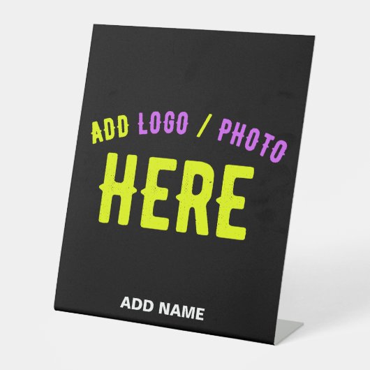 SIGNE DE TABLE MODERNE ET MODERNE PERSONNALISABLE NOIR VÉRIFIÉ (Recto)