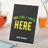 SIGNE DE TABLE MODERNE ET MODERNE PERSONNALISABLE NOIR VÉRIFIÉ (In SItu)