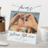 Signe De Table Moderne Faveurs Calligraphie Script Photo (In SItu)