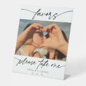 Signe De Table Moderne Faveurs Calligraphie Script Photo (Recto)