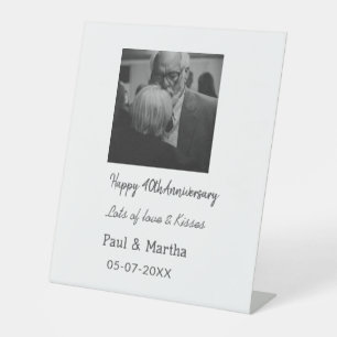 Signe De Table Moderne heureux 40e anniversaire ajouter nom date