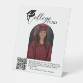 Signe De Table Moderne Lycée Graduation Fonds Colleg code QR (Recto)