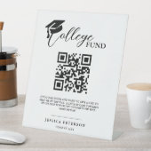 Signe De Table Moderne Lycée Graduation Fonds Colleg code QR (In SItu)