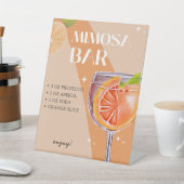 Signe De Table Moderne Mimosa Bar Aperol Spritz Fête des mariées (In SItu)