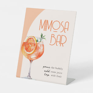 Signe De Table Moderne Mimosa Bar Aperol Spritz Fête des mariées