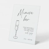 Signe De Table Moderne minimaliste Mariage Mimosa Bar (Recto)