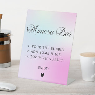 Signe De Table Moderne Pastel Pink Cloud Neuf Baby shower