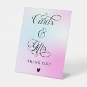 Signe De Table Moderne Pastel Pink Cloud Neuf Cartes et Cadeaux (Recto)