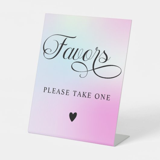 Signe De Table Moderne Pastel Rose Cloud Neuf Faveurs (Recto)