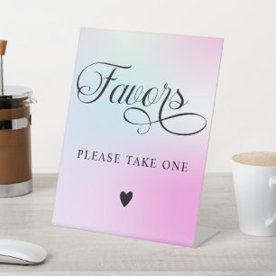 Signe De Table Moderne Pastel Rose Cloud Neuf Faveurs