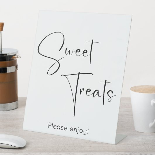 Signe De Table Moderne Script de friandises (In SItu)