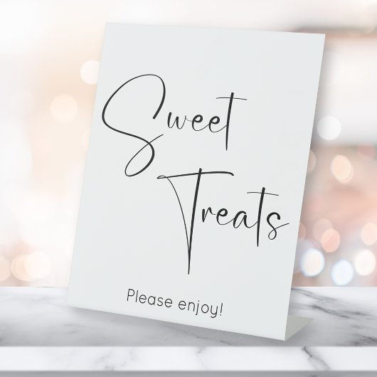 Signe De Table Moderne Script de friandises