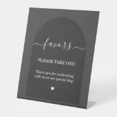 Signe De Table Moderne Simple élégant Arc gris foncé favorise (Recto)