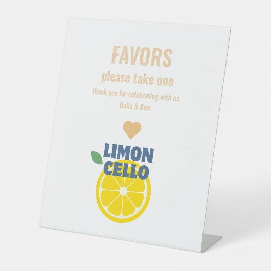 Signe De Table Moderne tendance fait maison Limoncello Événement  (Recto)