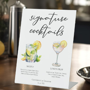 Signe De Table Mojito Lemon Drop Summer Signature Cocktails Menu