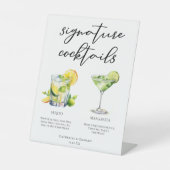 Signe De Table Mojito Margarita Signature Cocktails Menu Mariage (Recto)