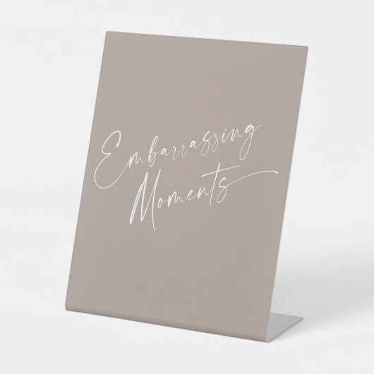 Signe De Table Moments Gênants de Simple Script (Recto)