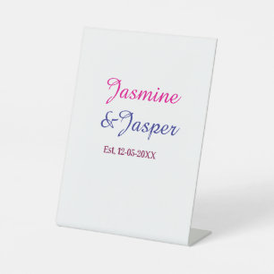 Signe De Table Mommy & Daddy nouveaux parents couple nom année d'