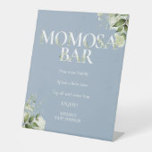 Signe De Table Momosa Bar Verdure Baby shower bleu Dusty (Recto)