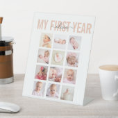 Signe De Table Mon bébé de première année Nom 12 Photo Collage Po (In SItu)