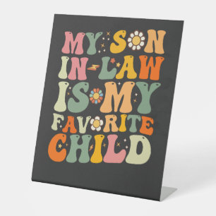 Signe De Table Mon Fils En Droit Est Mon Enfant Favori Retro Supe