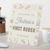 Signe De Table Mon premier Rodéo Personnalisé Anniversaire (In SItu)