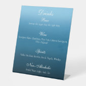 Signe De Table Monarch Butterflies Blue Ombre Boissons Menu (Recto)