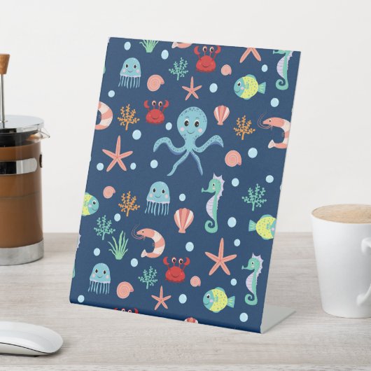 Signe De Table Monde marin (In SItu)