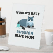 Signe De Table Monde meilleur maman bleu russe (In SItu)