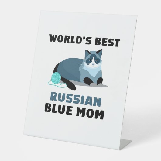 Signe De Table Monde meilleur maman bleu russe (Recto)