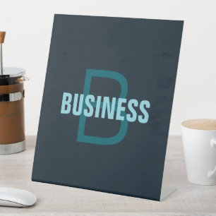 Signe De Table Monogramme de nom personnalisable simple en gras